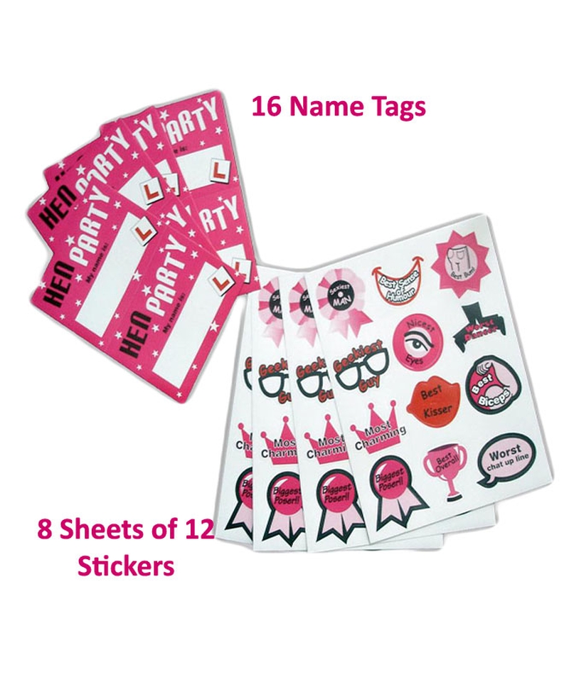 Alandra Party Hen Night Sticker Pack
