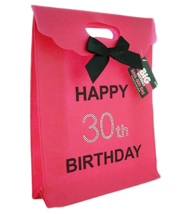Pink 30th Diamante Gift Bag