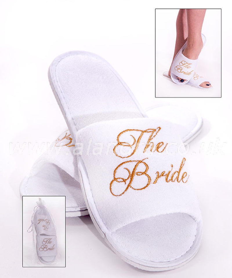 Fuzzy Bride Y-Strap Slippers | David's Bridal-as247.edu.vn