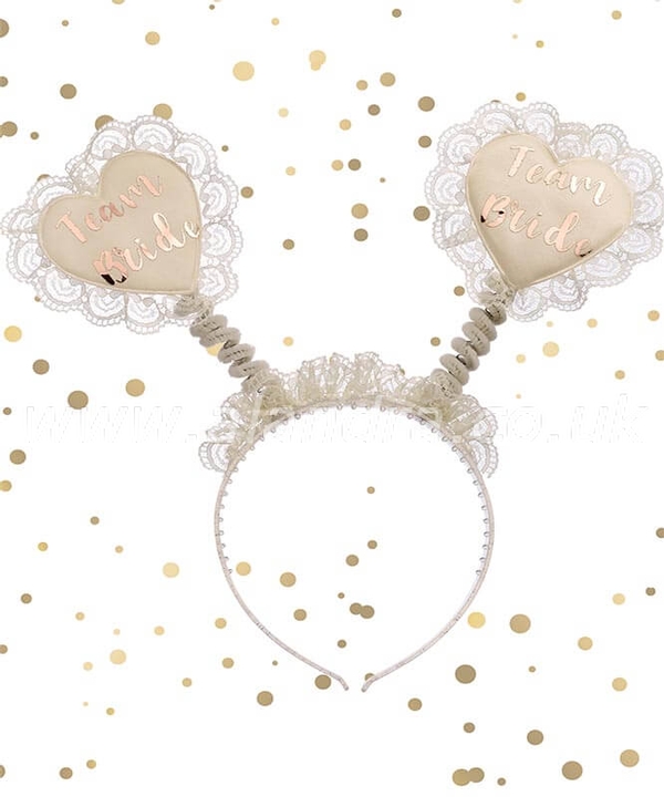 Team Bride Lace & Rose Gold Bopper