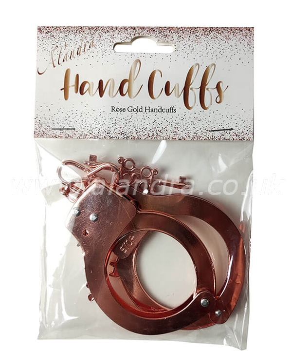 Rose Gold Zinc Metal Hand Cuffs